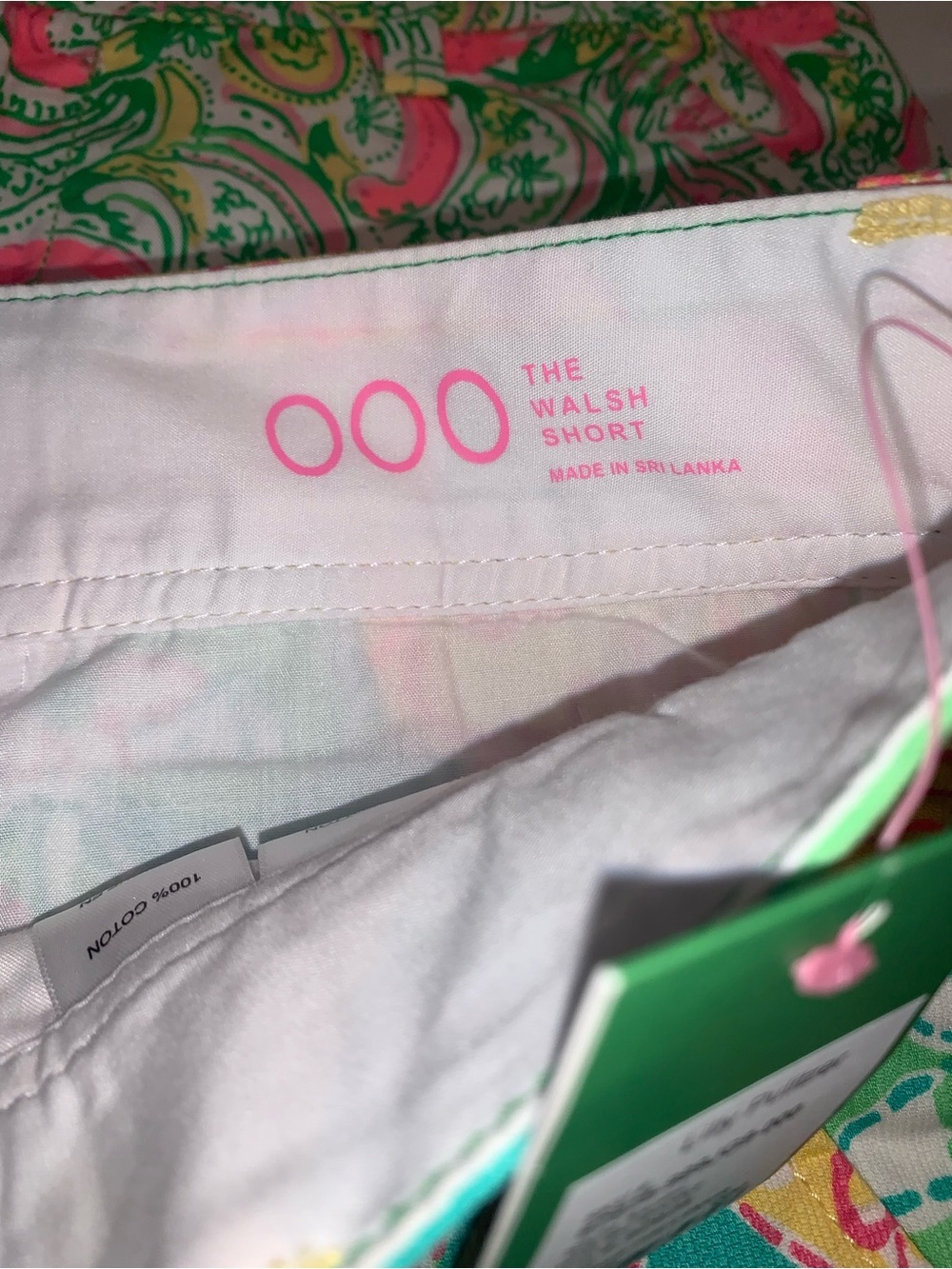 NEW Lilly Pulitzer Teal, Yellow & Pink Paisley Walsh Shorts Size 000 Set - Picture 7 of 16